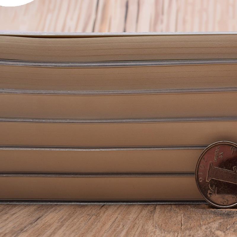 Rubber-Covered A5 Grid & Lined Notebook for Student Use.