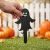 Durable Halloween Yard Signs Garden Stake, Black Cat Sign with Glow-in-the-dark Easy Installation Stakes Eyes, Waterproof Spooky Ghost Silhouette for