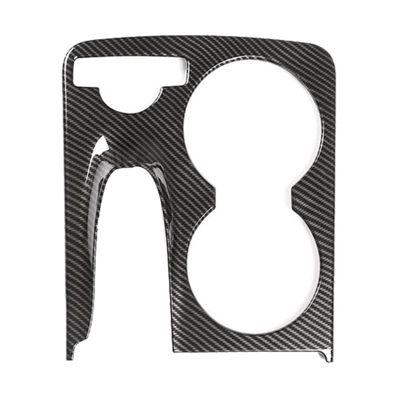 Carbon Fiber Car Console Water Cup Holder Cover Trim For Mercedes Benz Glk X204 2008-2015