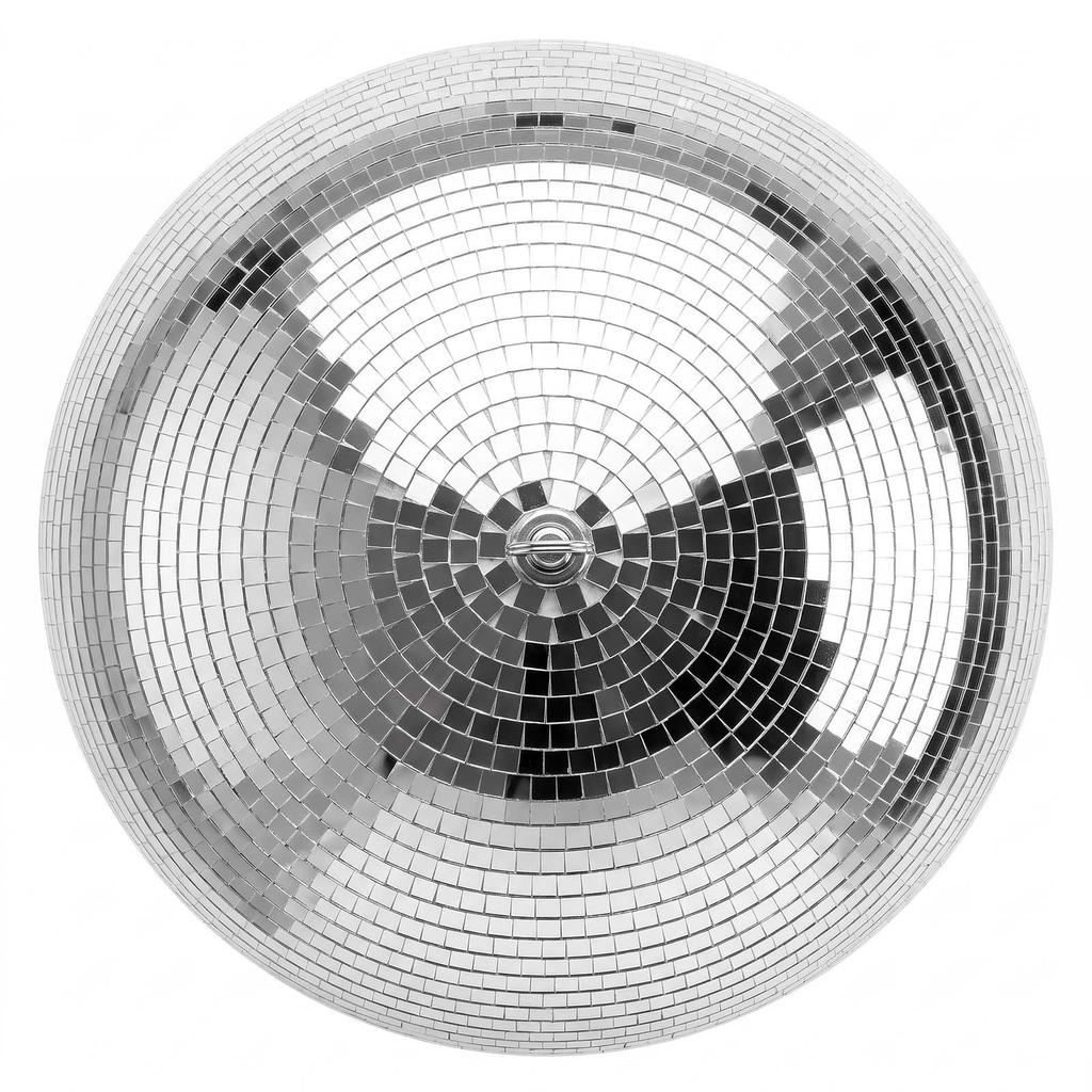 VEVOR Mirror Disco Ball 500 mm Silver Reflective Ball with Hanging Ring, for Party Home Decoration Stage Props DJ Dance Club, 2 Mirror Tile Sizes