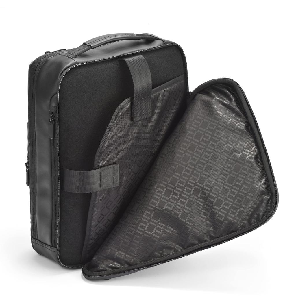 Ace Gene Gadgetable Vertect Business Backpack (Made with Antiviral Synthetic Leather), Holds a 13.3-inch Laptop, Fits A4 Sizes, 67541, Men's, Black