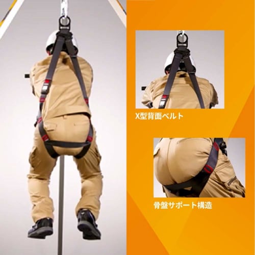 [.co.jp Only] 3M New Standard Compliant Full Harness Safety Belt Telescoping Lanyard (Single) Set Protector M/L Fall Prevention Equipment