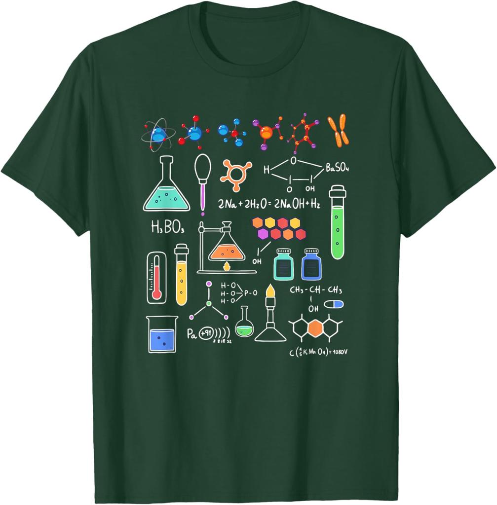 Chemistry Science Teacher Lab Graphic Tee Men Casual Cotton Round Neck T-Shirt Trip
