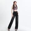 Personalized versatile high-waisted wide-leg jeans women's spring and autumn new design sense thin straight niche floor pants