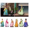 Korean Geisha Figurine Korean Hanbok Geisha Doll Miniature 12 Inch Oriental Doll for Tabletop Home Office Decoration Kids Gift