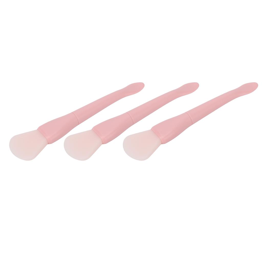 3pcs Double Head Mask Brush Flexible Soft Silicone DIY Face Mask Applicator for Mud Clay Mask Body Lotion