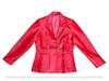 Handgefertigtes Lammleder Rot Party Stilvoller Blazer Damen Designer Formell Echt