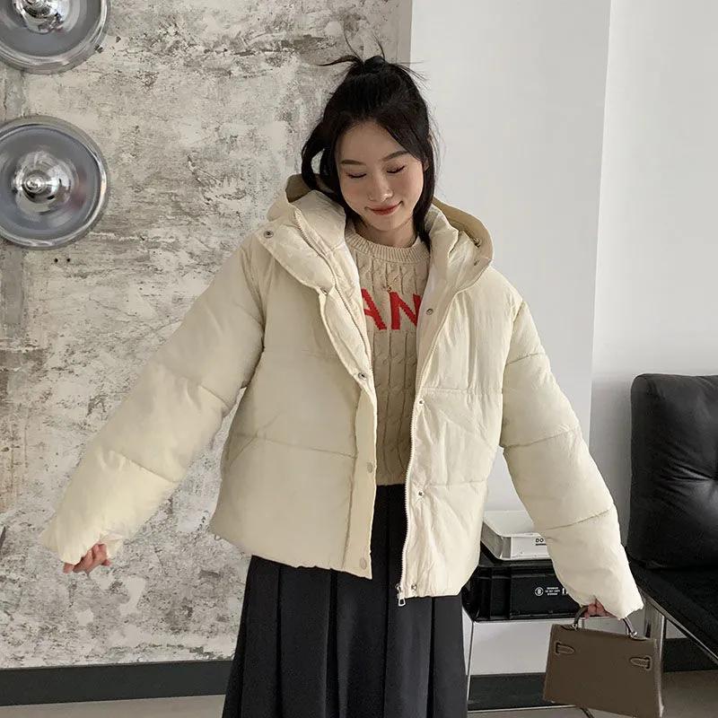 Women Winter Thick Warm Parkas Hooded Puffer Casual Short Overcoat Female Outerwear