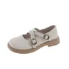 Two Wear Small Leather Shoes Female British Style 2024 Spring and Autumn New Versatile Platform Loafers Retro Mary Jane Single Shoes
