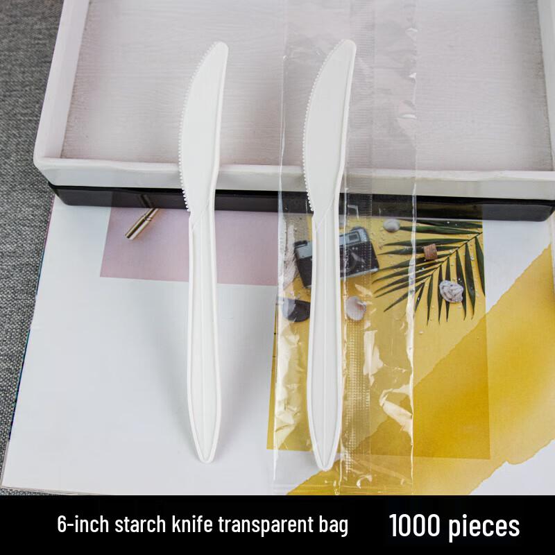 CHULV 6-inch Individually Wrapped Disposable Plastic Knives