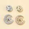 Moon Star Design Brooch Pin for Women, Rhinestones Inlaid Brooch Pin for Dress, Coat, Shawl, Zinc Alloy Badge for Mother, Wedding