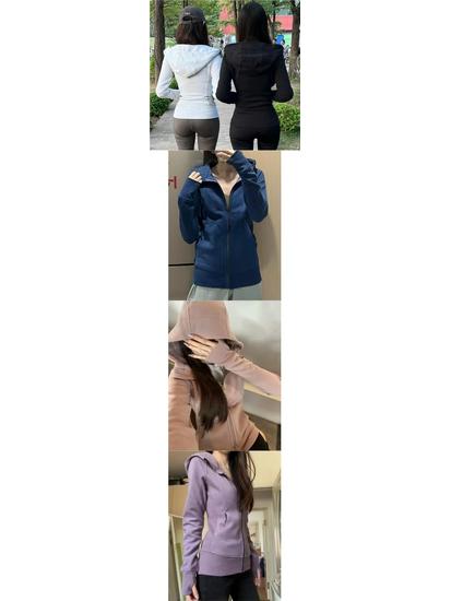 Milk Fufu Korean Style Slim Fit Long Sleeve Women's Hoodie Jacket