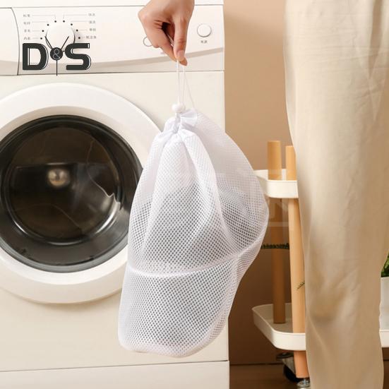 Baseballkappen-Waschkäfig, Hutreiniger, Hutwascher, Wäschebeutel aus Netzgewebe mit Kordelzug und Ständer, Wäschezubehör