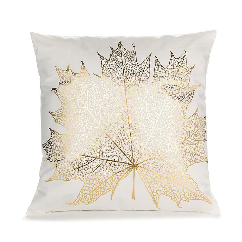 Gold-stitched Pillowcase European Classical Hot Light Luxury Home Super Soft Short Plush Sofa Cushion