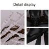 White Bone Garland Halloween Skeleton Hand Wreath for Front Door, Gothic Spooky Hanging Decoration Rattan with Black Bow And Skulls Door Wall Holiday