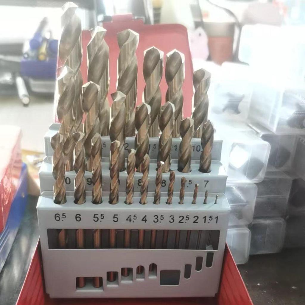 Stainless Steel Twist Drill Bit Set for Metal and Aluminum, Super Hard, Hand Drill, Straight Shank, Sizes 1-10.