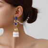 Bohemian Rhinestone Ethnic Tassel Earrings: Elegant Retro Ear Chains