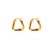 Real Gold Electroplated Geometric Square Earrings, Women's Exaggerated Metal Ear Buckles, the Same Earrings.