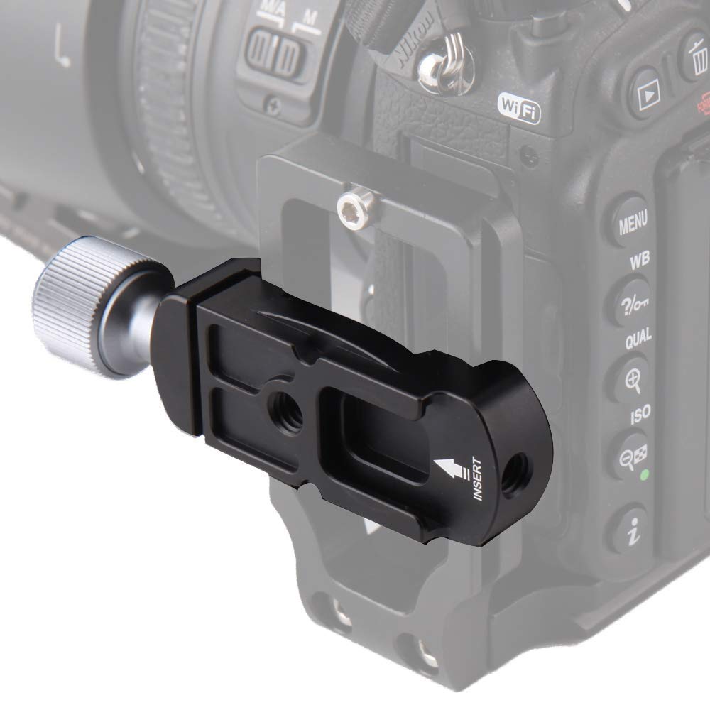 Universal Aluminum Hot Shoe Mount Adapter and for Professional Camera Arca-Swiss Clamp, 1/4" Screw, Quick-release L-plate L-brackets