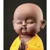 Namaste Buddha Monk Statue For Home Decor 25 Cm Showpiece Small Cute Laughing Budha Idol For Living Room