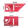 T-Type Ruler Layout Woodworking Wooden Square Aluminum Alloy Scriber Marking Layout Angle Calibration Guide Marker
