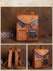 Johnature Mochila Vintage de cuero genuino para mujer, bolso de viaje de gran capacidad para ocio, Cuero de vaca Real, mochilas creativas