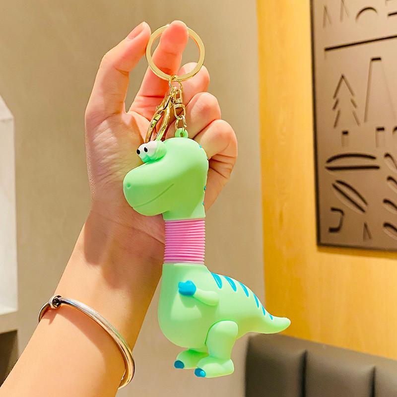 Dinosaur Pvc Creative Keychain Perfect Gift For Birthdays And Events Special