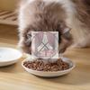 Pratos de Cerâmica para Gato com Almofada Antiderrapante de Silicone Tigela para Lanche de Gato de Estimação Tigela Bonita para Comida de Gatinho Tigela para Água de Gatinho de Estimação Suprimentos para Animais de Estimação