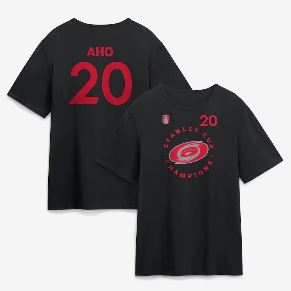2026 Carolina Hurricanes Sebastian Aho 20 Tshirt Unisex Unisex Summer Cotton Clothing Round Neck Short Sleeved Shirt Streetwear