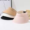 Hat Women's Summer Empty Top Sunscreen Hat Premium Sense Pearl Sun Hat Anti-UV Breathable Face Hat Tide