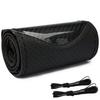 38cm PU Leather DIY Black Carbon Fiber Deluxe Car Steering Wheel Cover Trim 1Pcs