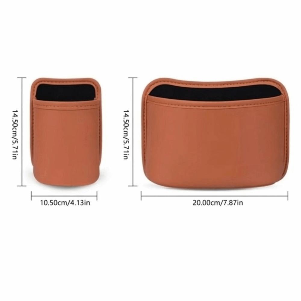 Leather Car Door Storage Box Waterproof Car Trash Can Convenient Car Cup Holder Sundries