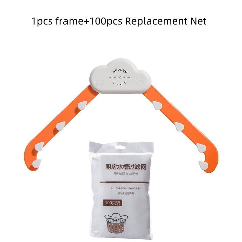 

Набор сеток для кухонной раковины, Треугольная корзина для сушки, Сетка для мытья, не контактирующая с пищей, Подвесная полка для хранения пищевых отходов оранжевый