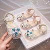 New Summer Sandals for Girls, Children's Princess Shoes, Girls' Rhinestone Closed-Toe Soft Sole Crystal Shoes for Summer