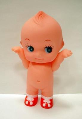 Kewpie-Puppe mit Schuhen, 15 cm, rot