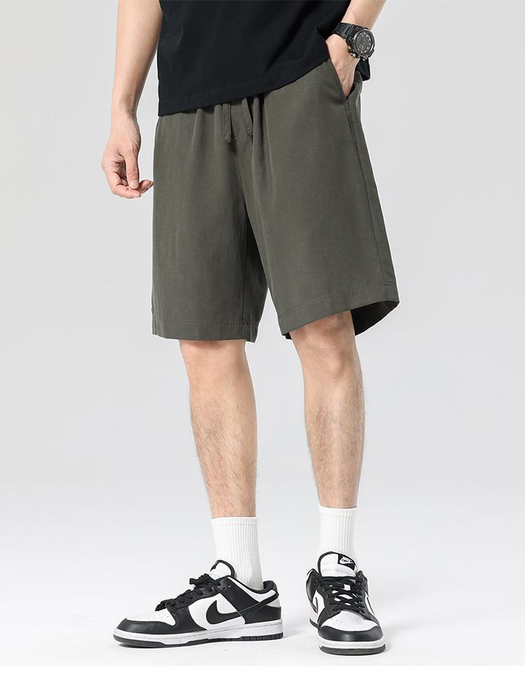 [Lyocell Tencel Linen Thin] Men's Casual Straight Shorts for Summer, Smooth and Skin Friendly