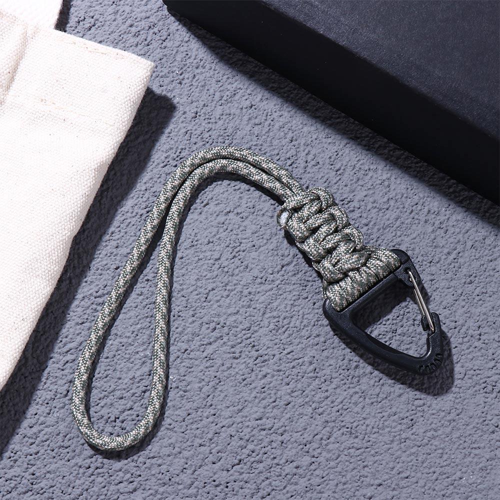 Survival Backpack Triangle Buckle High Strength Camping Hiking Key Ring Paracord Lanyard Keychain