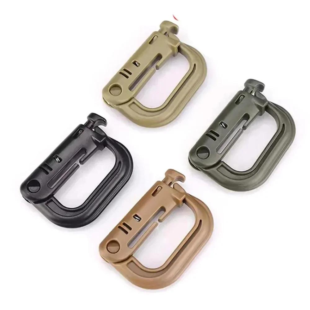 1PCS D-Ring Multitool Grimlock Multipurpose Locking Carabiner Clips Hanging Hook Backpack Buckle Attach Snap Lock Camp Keychain