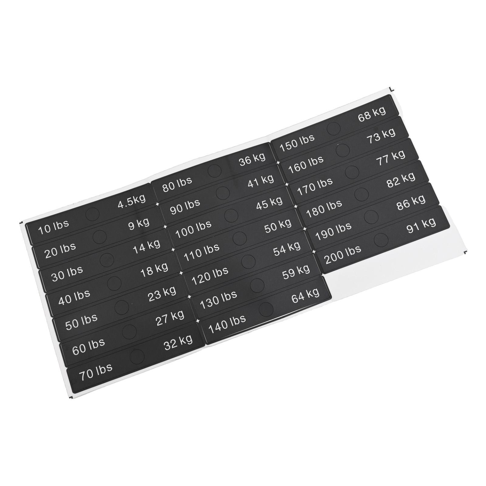 

Sweat Resistant Weight Block Stickers Perfect for Daily Use in Gyms 10LB-200LB