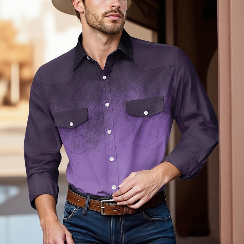 Men'S Fashionable Lapel And Shoulder Length Short Sleeved Casual Top