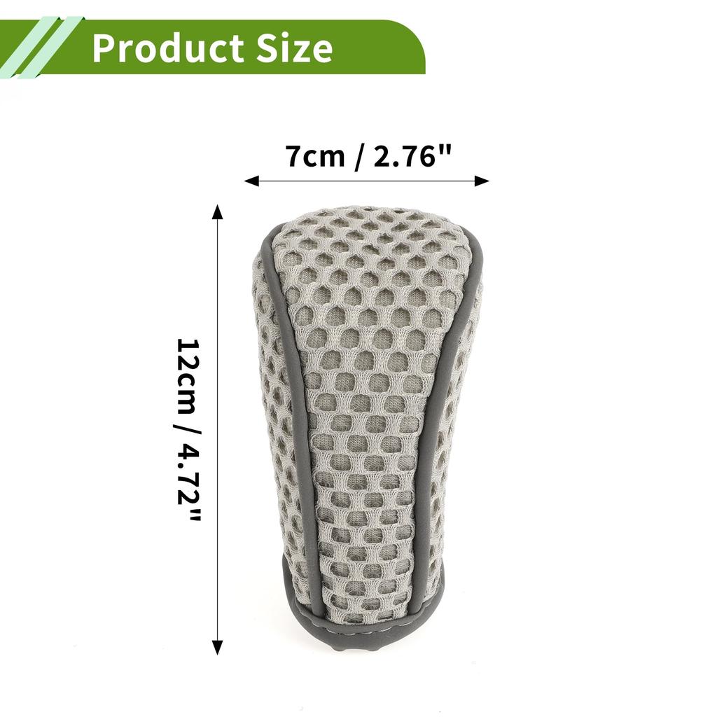 HOPESPANNER Universal Gear Shift Knob Cover Stick Shift Handle Protector Manual Fabric 1 Pc Anti Slip Grey