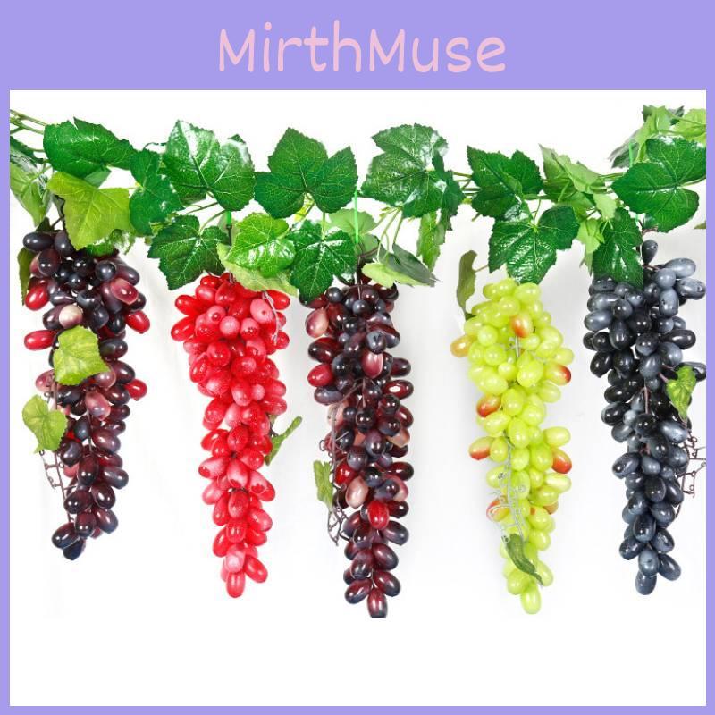 Grapes Simulation Fruit Plastic  Toy Vine Prop Photography Decoration Tools