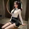 Sexy Sexy Underwear Large Size Secretary Uniform Seduction Passion Perspective Female Teacher Conditioning Hip Skirt Large Size Suit