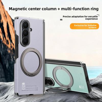 360 Rotating Ring Magnetic Hinge Protector Phone Case for Samsung Galaxy Z Fold 7 6 5 4 for Magsafe Charge Charging Cover