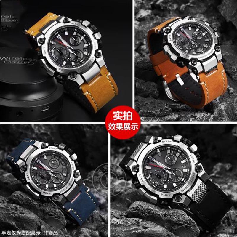 Schnellwechsel MTG B3000 Retro Leder Uhrenarmband Für Casio MTG-B3000B/BD Edelstahl Adapter Herren Rindsleder Uhrenarmband