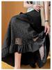 Women's White Lace Ruffled Midi A-line Cake Skirt - 2026 Spring/Summer
