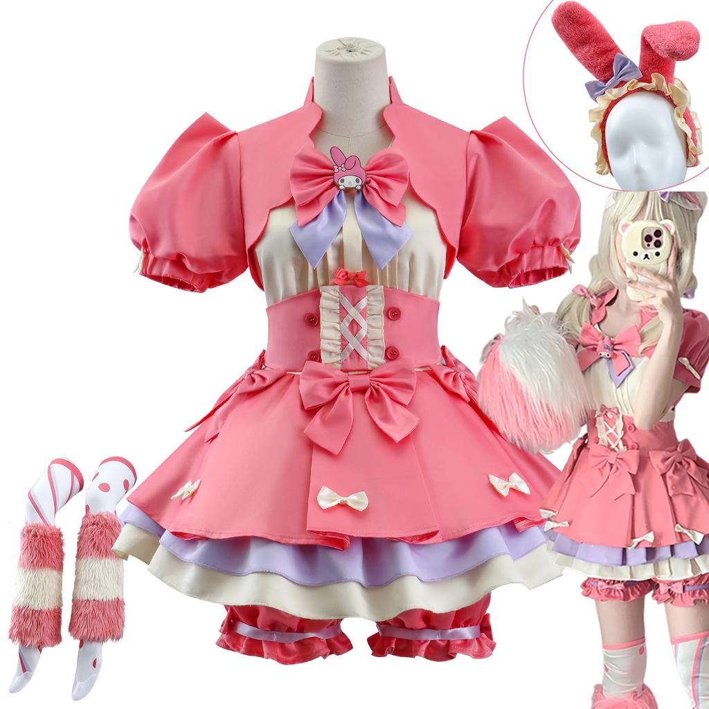 Lily Barrier Cosplay Game Identity V Cheerleader Cosplay Costume Party Uniform Pink Dress Carnival Anime Role Play Suits