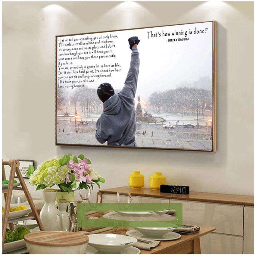 Malerei Nordic Schlafzimmer Dekoration Bild Bodybuilding Druck Poster Motivation Schwarz und Weiß Zitat Wand Kunst Leinwand