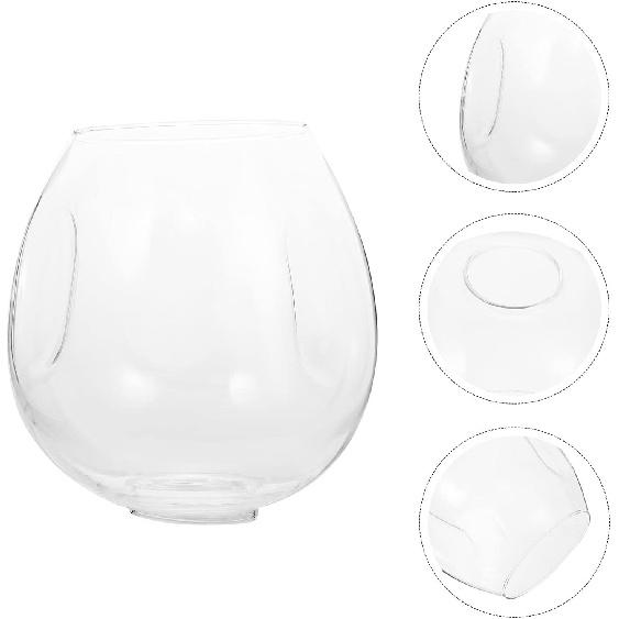 Glass Lamp Shade Lamp Cover Transparent Light Shade Round Globe Lamp Shade Lighting Fixture Replacement for Ceiling Light Bedside Table Lamp Standing