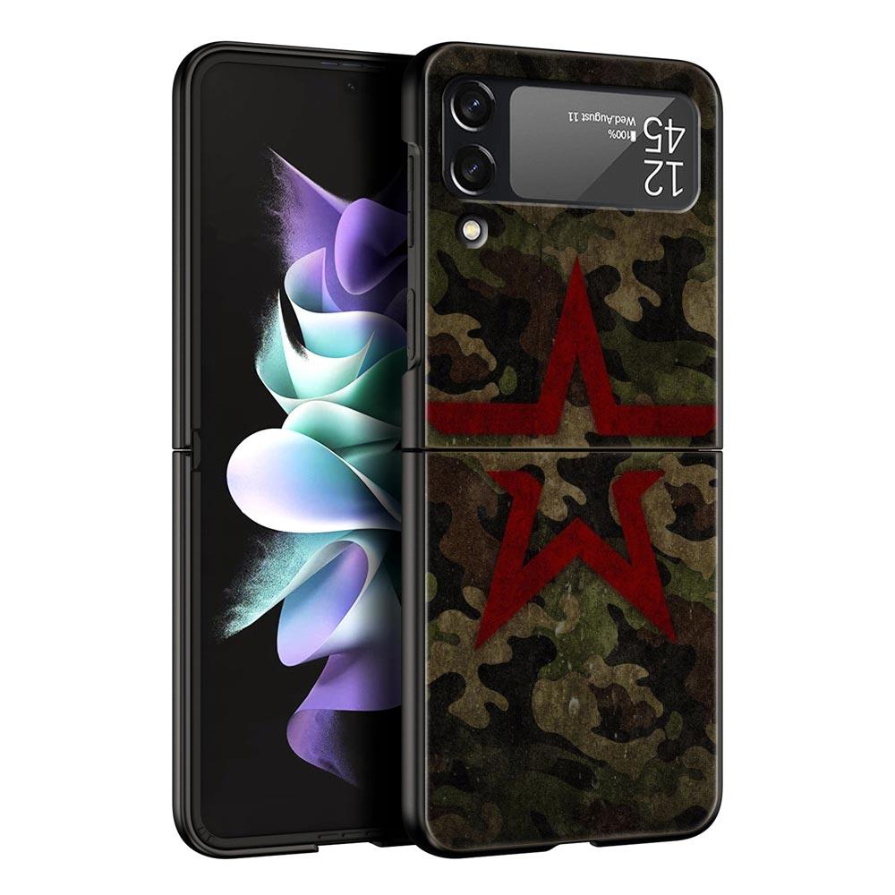 Camouflage Camo Military Army Phone Case For Samsung Galaxy Z Flip 6 5 4 3 Shell For Samsung Z Flip3 Flip4 Flip5 Hard PC Cover